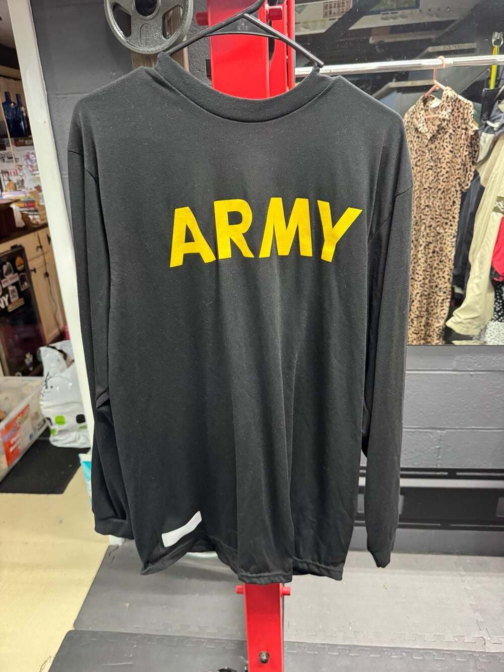 US Army APFU Physical Fitness Uniform Long Sleeve Shirt Black